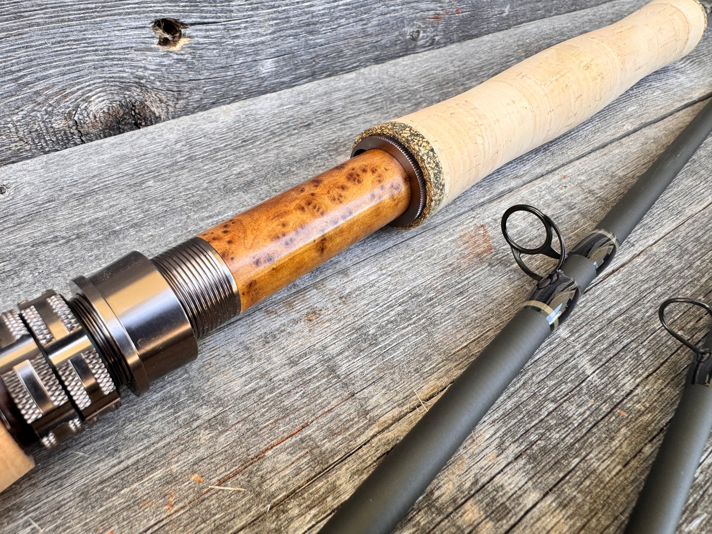 Tidewater Virtue 6wt 9ft - Flat Dark Earth/Black - Birdseye Burl