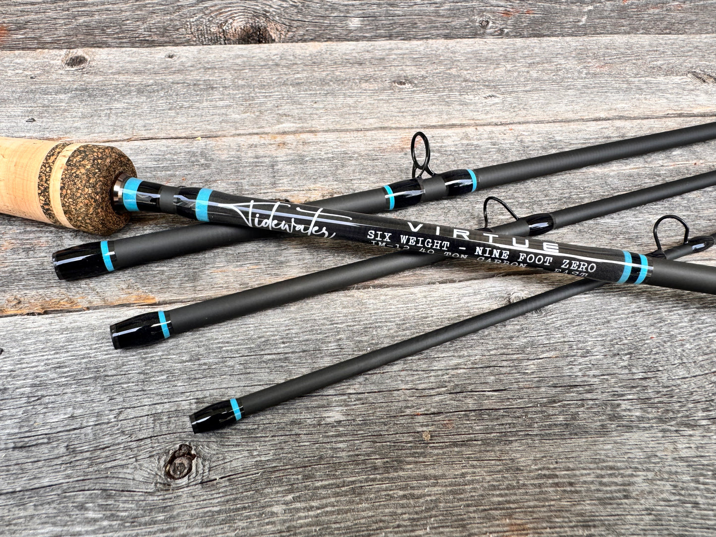 Tidewater Virtue 6wt 9ft - Carolina Blue/Black