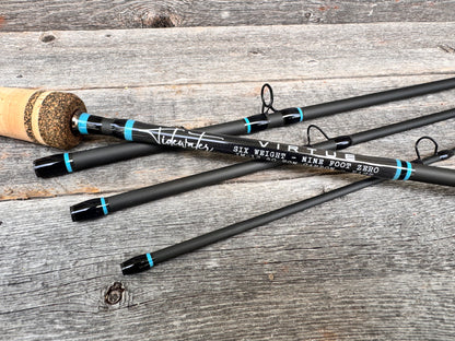 Tidewater Virtue 6wt 9ft - Carolina Blue/Black