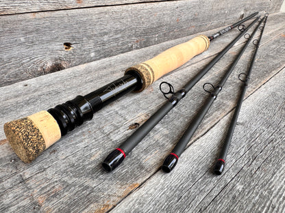 Tidewater Virtue 6wt 9ft - Black Widow (Black/Red)