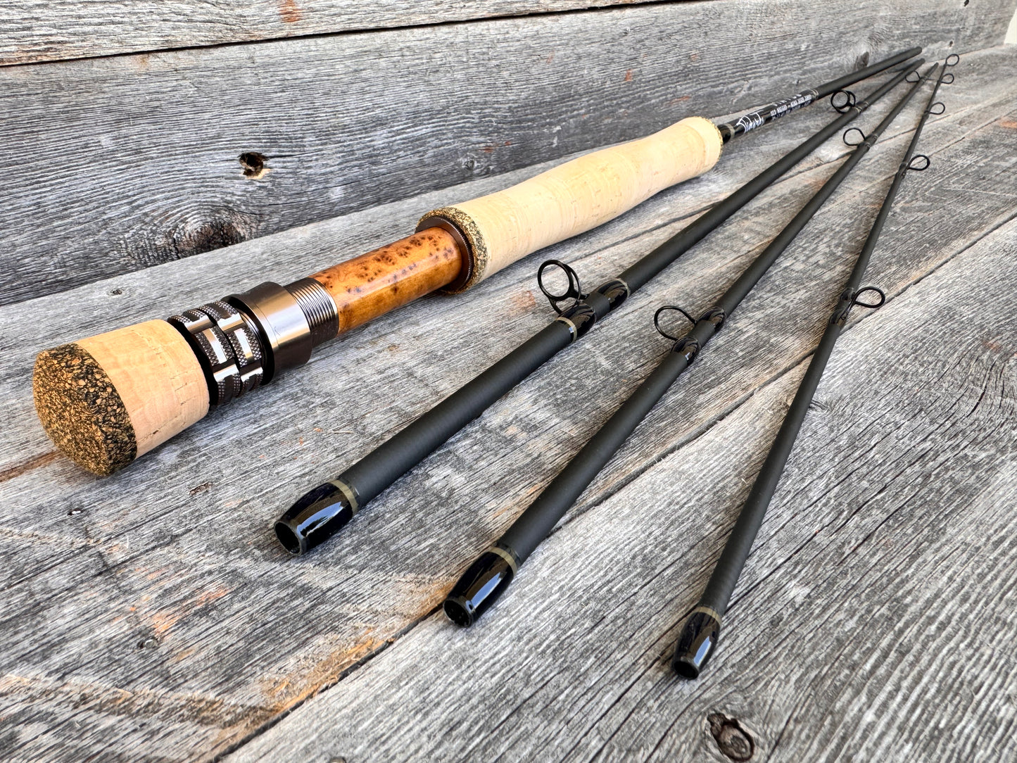 Tidewater Virtue 6wt 9ft - Flat Dark Earth/Black - Birdseye Burl