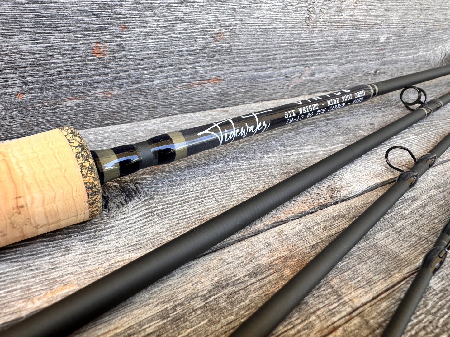 Tidewater Virtue 6wt 9ft - Flat Dark Earth/Black - Birdseye Burl