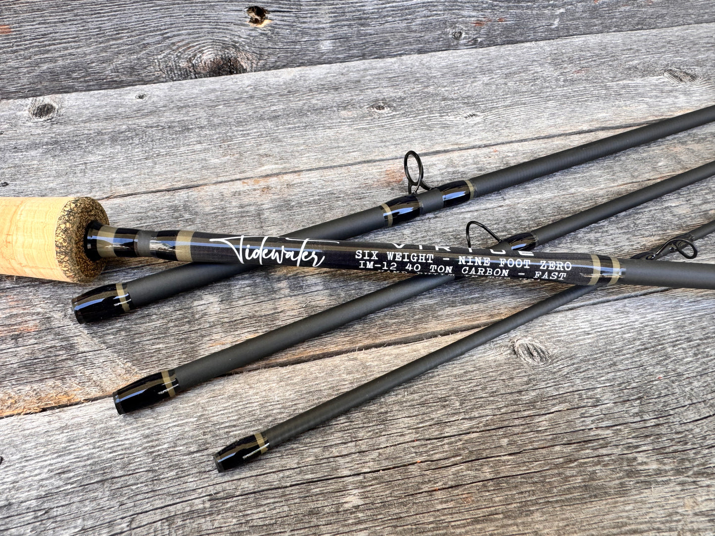 Tidewater Virtue 6wt 9ft - Flat Dark Earth/Black - Birdseye Burl