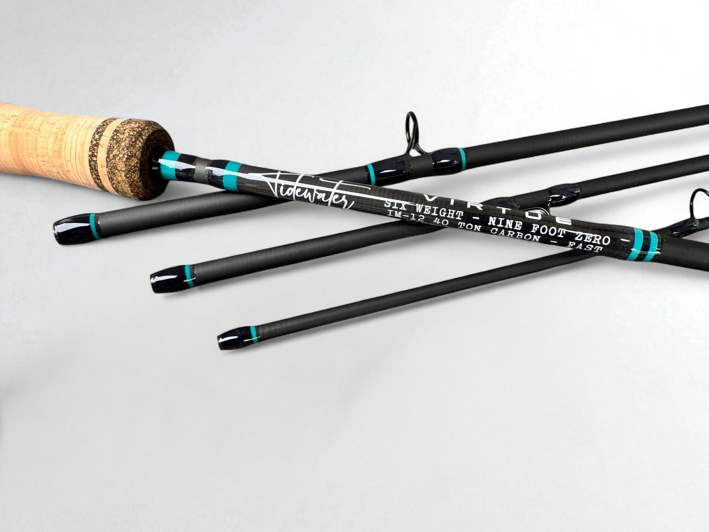 Tidewater Virtue 6wt 9ft - Aqua Blue X Black