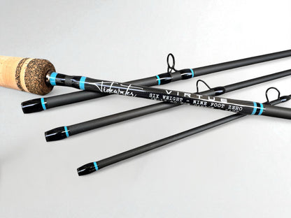 Tidewater Virtue 6wt 9ft - Carolina Blue/Black
